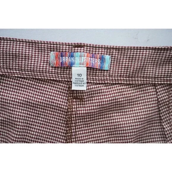 Urban Outfitters Houndstooth Straight-Leg Pants - Size 10 - Picture 5 of 8